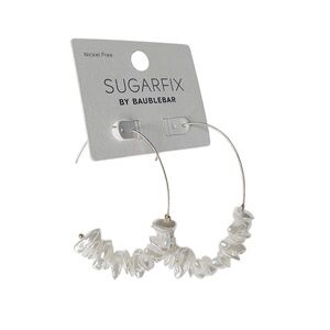 BaubleBar White Hoop Earrings